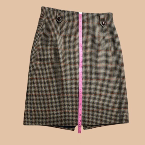 * VINTAGE - Jones New York - Houndstooth Wool Skirt - SIZE 8 - Picture 6 of 8